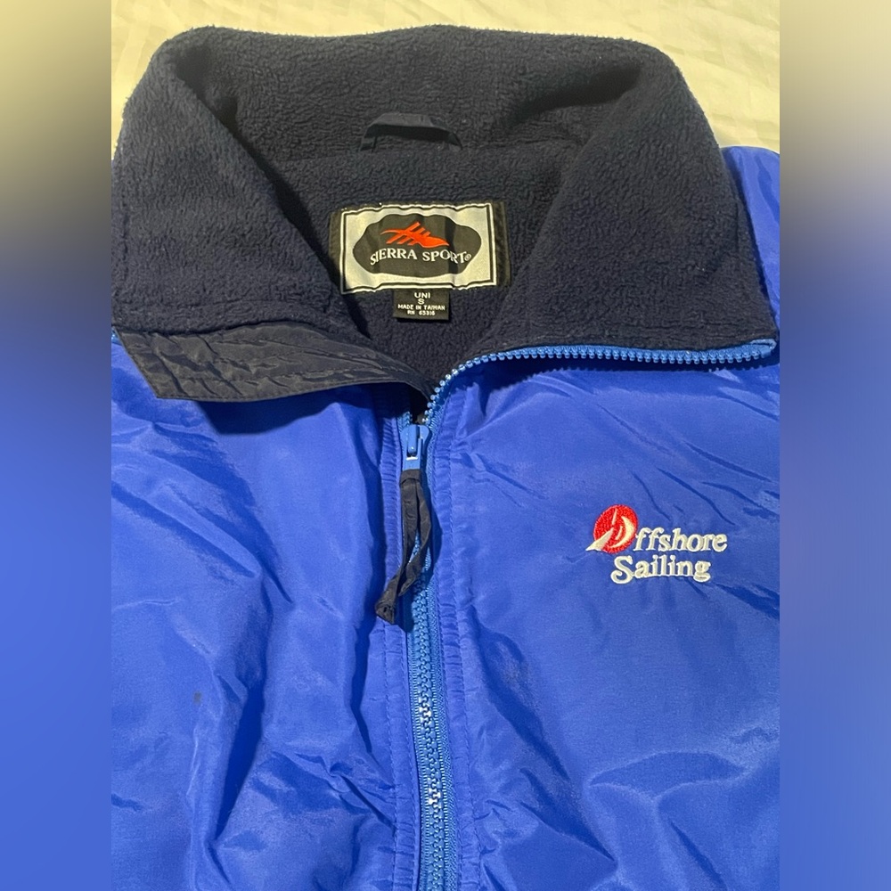 Retro 90s Offshore Sailing Fleece-lined Jacket - Picture 2 of 5
